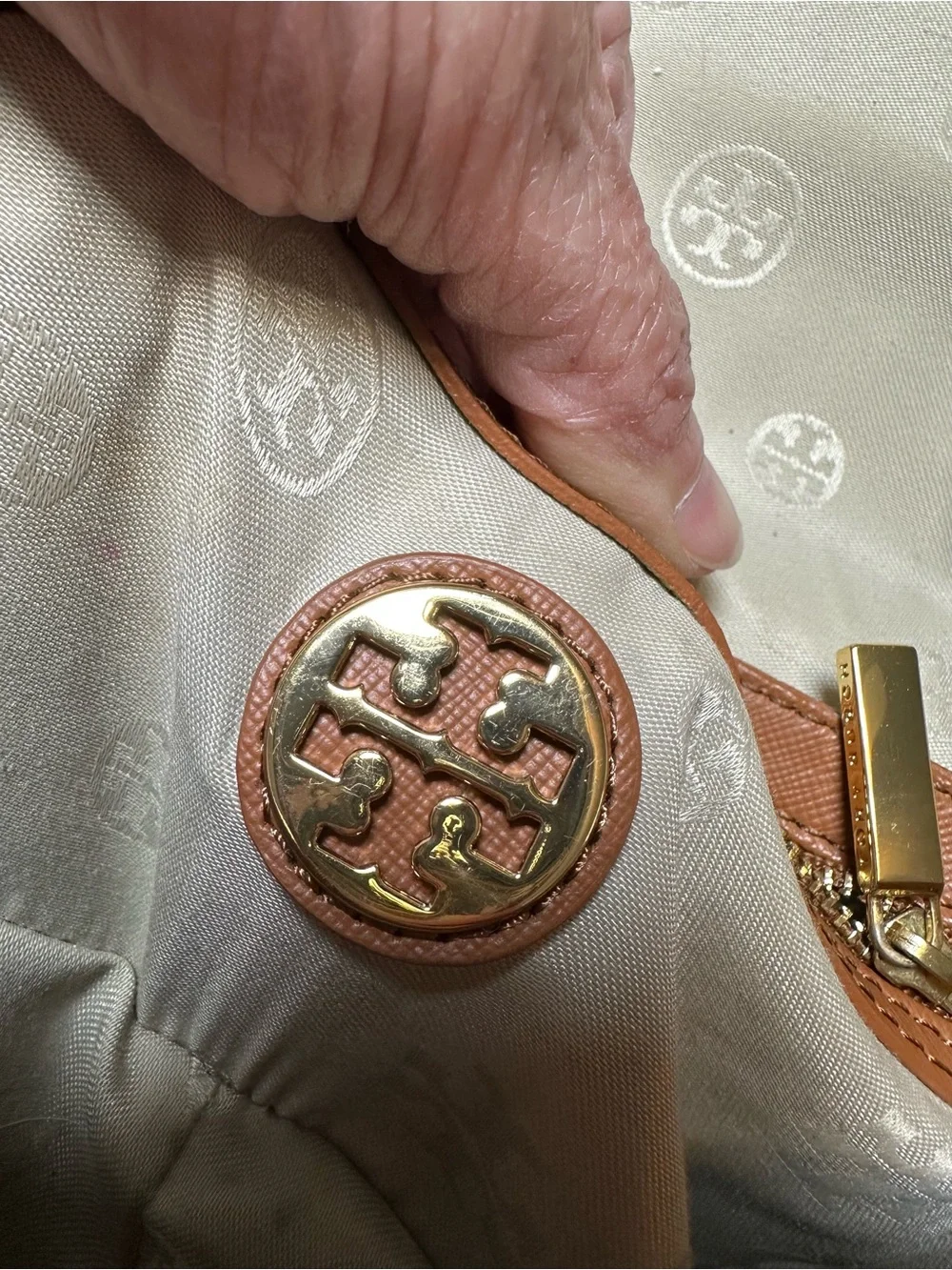 Tory Burch Robinson Luggage Brown Leather Crossbody Bag